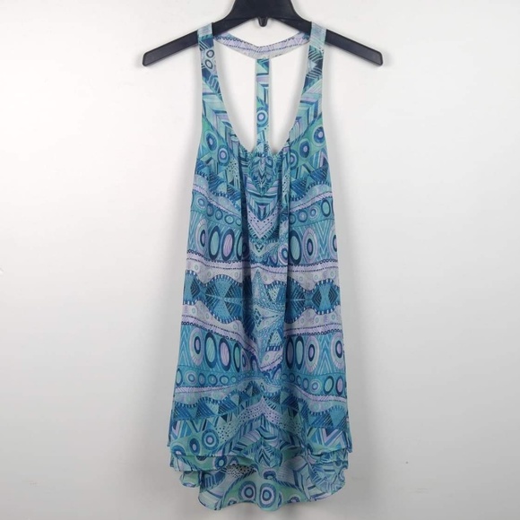 Show Me Your MuMu Tops - Show Me Your MuMu | Blue Printed Tank Boho Hippie
